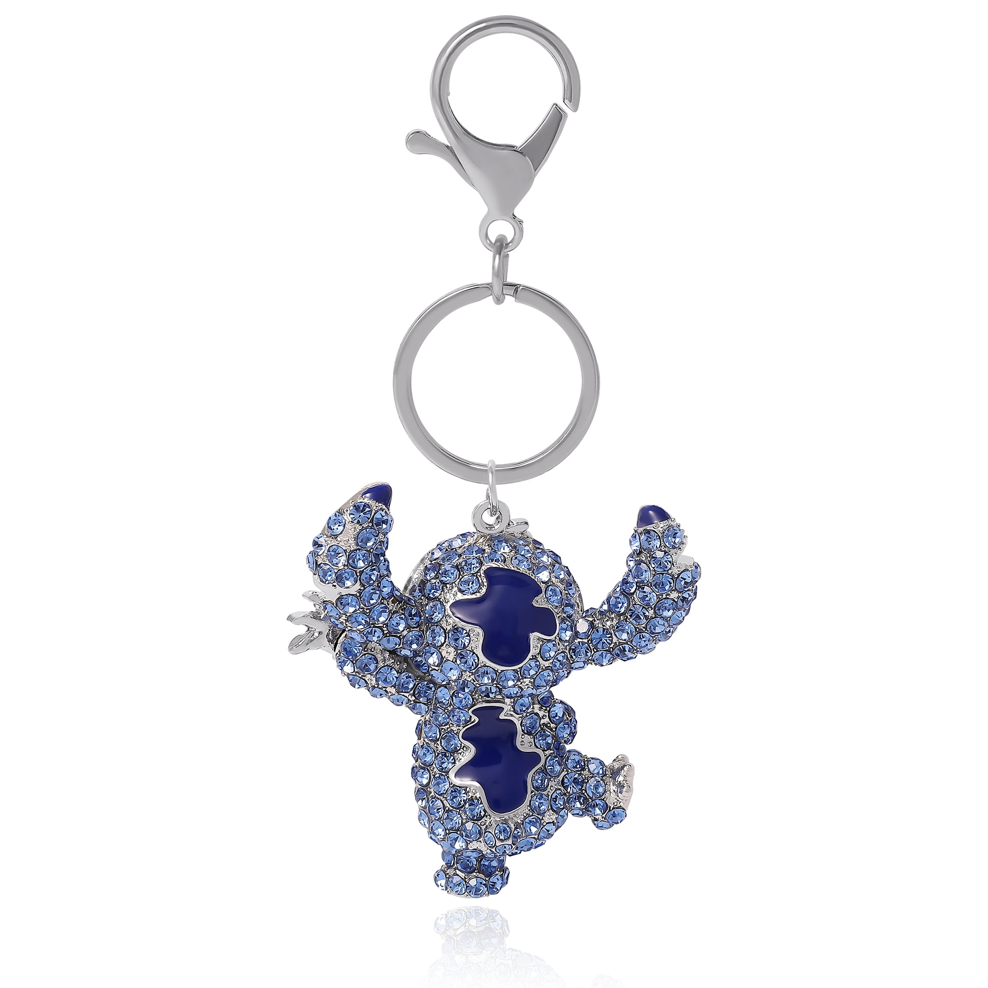 Disney Stitch Crystal Pavé Bag Charm Keychain – Officially Licensed