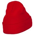 thumbnail image 3 of Captain Oak Leaf Embroidered Long Knitted Beanie - Red OSFM, 3 of 5