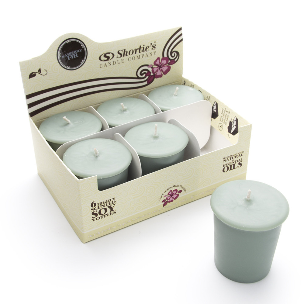Bayberry Fir Soy Votive Candles Scented with Natural Fragrance Oils