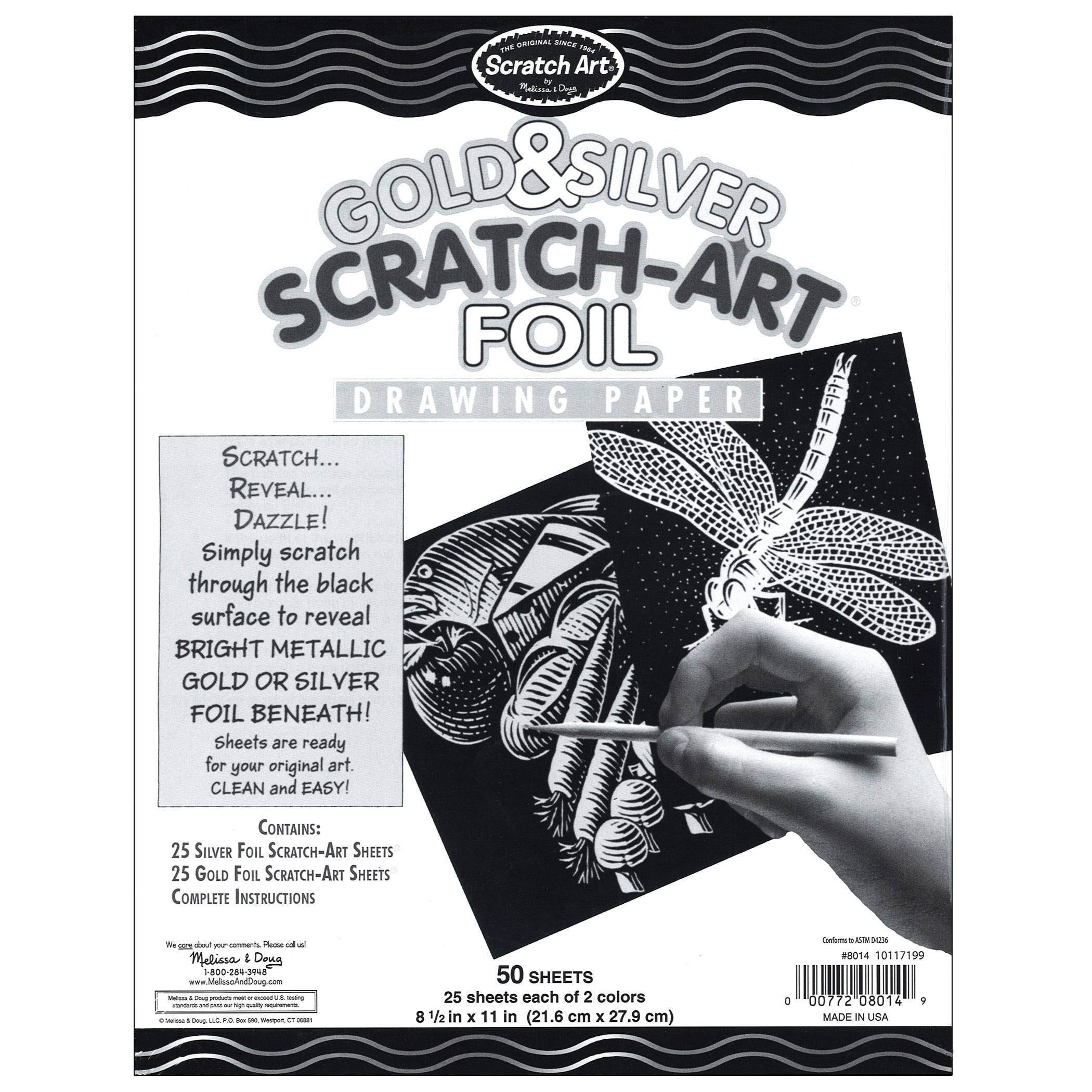 Metallic Foil ScratchArt® Paper, 50 sheets