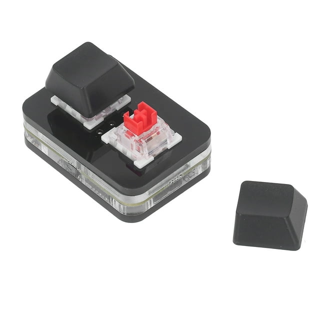 MechanicalKeyboard, 2 Key Keyboard Default Copy Paste Red Switch Easy To Program With USB Cable For Rhythm Games White,Black