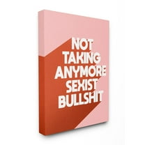 Stupell Industries Not Anymore Funny Word Modern Pink Design Canvas Wall Art by Daphne Polselli