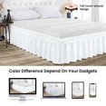 thumbnail image 5 of CCNY Wrap Around Style Bed Skirt Twin XL White 9" Drop Length Microfiber Bed skirt, 5 of 6