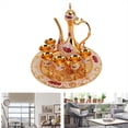 thumbnail image 4 of Juego de Café Turco Vintage, Tetera y Tazas de Aleación de Zinc, Elegante para la Decoración de la Cafetería del Hogar, 4 of 5