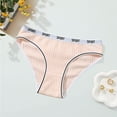 thumbnail image 2 of Elainilye Fashion Womens Cotton Underwear Midriff Panties Cotton Pants Breathable Comfortable Panties Plus Size Underwear,Pink, 2 of 4