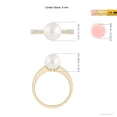 thumbnail image 5 of ANGARA South Sea Cultured Pearl Reverse Tapered Shank Ring in 14K Yellow Gold for Women | June Birthstone, Birthday, Anniversary, Jewelry Gift for Women | Pearl Ring, 5 of 9