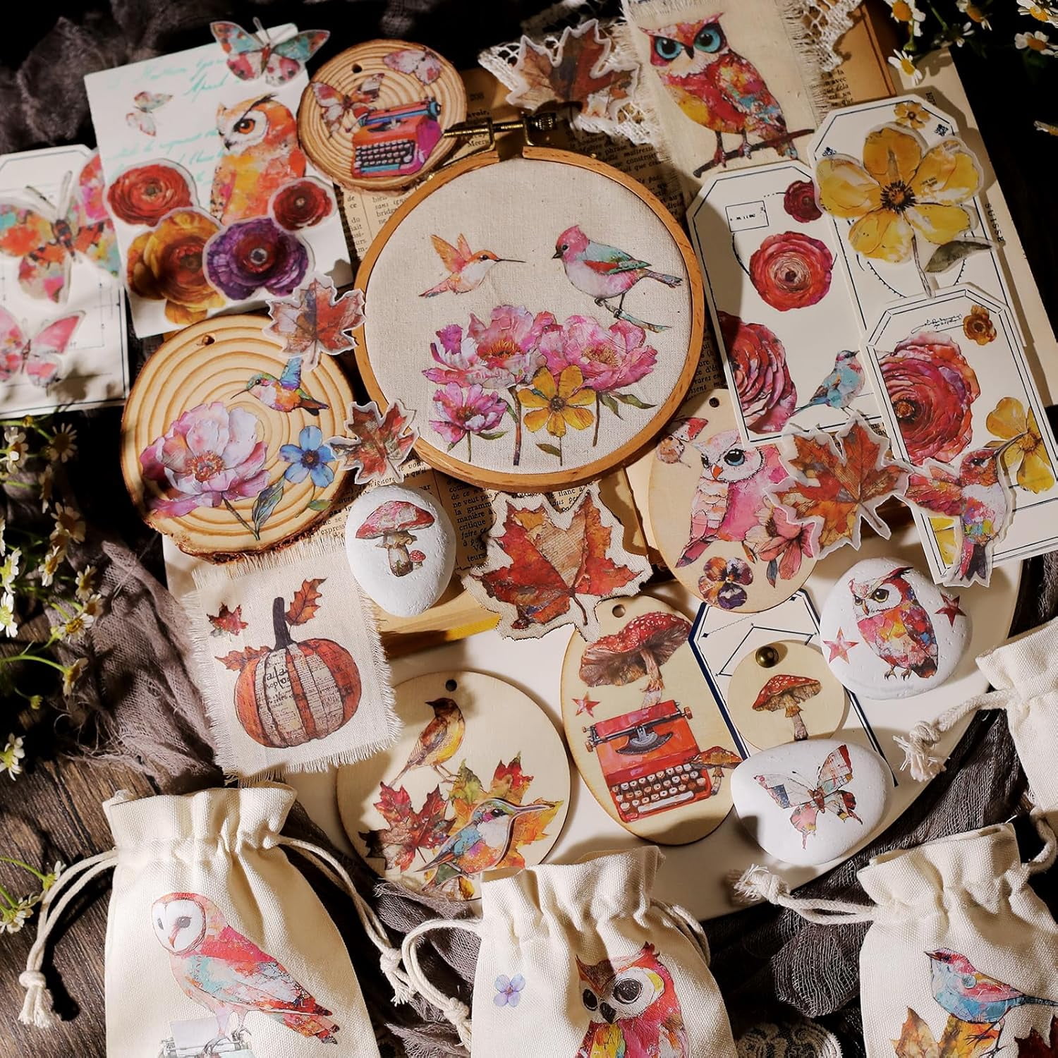 CATaireen Rub on Transfer Stickers Fit Paper Wood Fabric Fairy Elements Scrapbooking Supplies Art Collage Card Making Vintage Junk Journal Set for Adults
