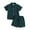 Vert Foncé, variante sur Qudderr Ensemble Chemise à Boutons et Short en Coton et Lin pour Tout-Petit Garçon Bébé, Été, Manches Courtes, Décontracté, Deux Pièces, 6 Mois-4 Ans