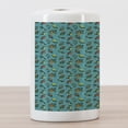 thumbnail image 3 of Birds Ceramic Toothbrush Holder, Roosting Eastern Sparrow and Flying American Goldfinch with Tiny Bird Foot Prints, Decorative Versatile Countertop for Bathroom, 4.5" X 2.7", Multicolor, 3 of 4