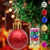 Hiroekza Christmas Decor, 24pc Christmas Ball Set Assorted 6 Colors - Christmas Ball Ornaments for Xmas Christmas Tree