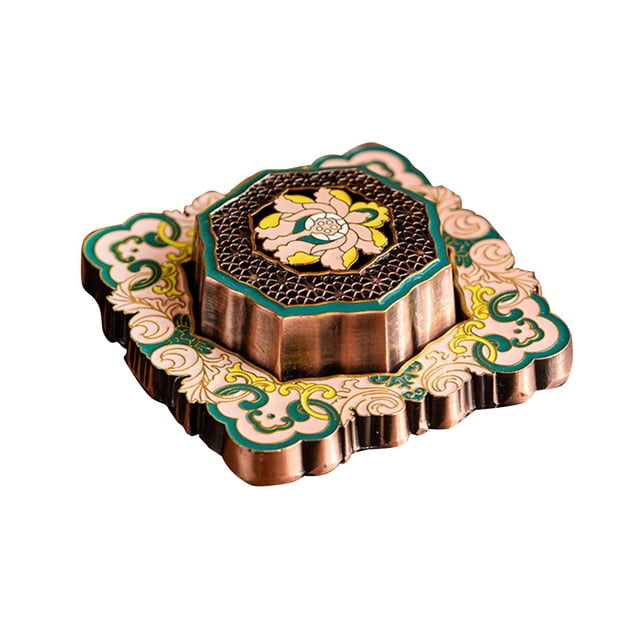 DOLITY Hand Painted Enamel Incense Burner Incense Stick Holder for Meditation Decor Yellow