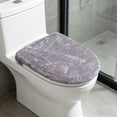 thumbnail image 4 of Plush Toilet Lid Cover, Soft Elastic Non-Slip Toilet Seat Protector, Washable Fit For Standard Round Toilets, 4 of 6