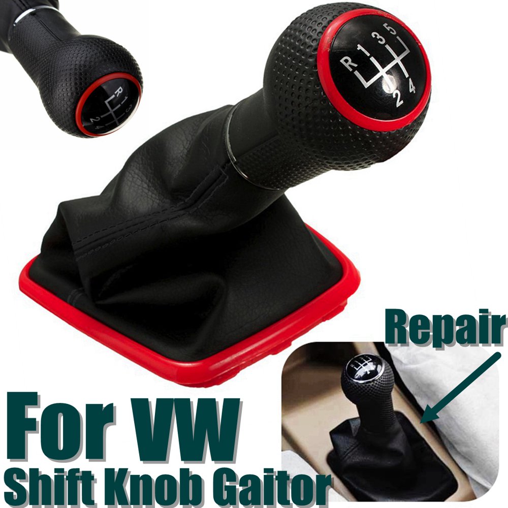 New 5 Speed Gear Shift Knob Shifter Gaitor Boot For VW Mk4 Golf Jetta