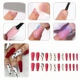 thumbnail image 5 of RAGUPEL 24Pcs Glue on Nails for Women,Rhinestone-Studded Press on Nails Coffin,Hand-Painted Pattern Stick on Nails for Women,Stick on Nails for Daily Life,Photo Shoots,Dating and Gatherings,Style3, 5 of 7
