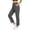 Dark Gray, variant on JIAYUE Women Capri Pants Split Hem High Waist Solid Color Side Pockets Trousers for Outdoor Walking Sport