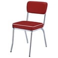 thumbnail image 5 of Retro Upholstered Dining Side Chair Red (Set of 2), 5 of 12