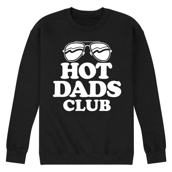 Instant Message - Hot Dads Club - Men's Crew Neck Fleece Pullover