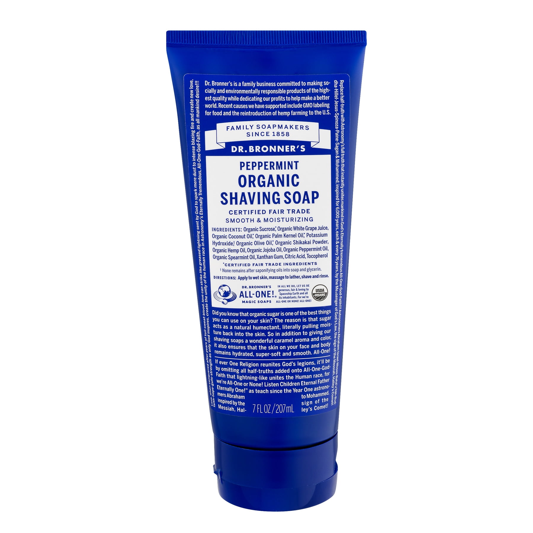 Dr. Bronner's Organic Peppermint Shaving Soap 7oz