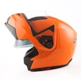 thumbnail image 3 of 1Storm Motorcycle Street Bike Modular/Flip up Dual Visor/Sun Shield Full Face Helmet HG339 Glossy Orange, 3 of 7