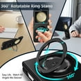 thumbnail image 6 of for Samsung Galaxy Z Flip 5 5G Phone Case, Magnetic 360 Rotating Ring Kickstand Frosted Hard PC Case with Wireless Charging Compatibility for Samsung Galaxy Z Flip 5 5G, Black, 6 of 11