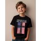 thumbnail image 1 of Stand Flag Kneel Cross God Jesus America US Christian Gift Funny Aesthetic Graphic Kid TShirt Casual Kid T Shirts Trendy Cool Tops Tees for Kid, 1 of 6