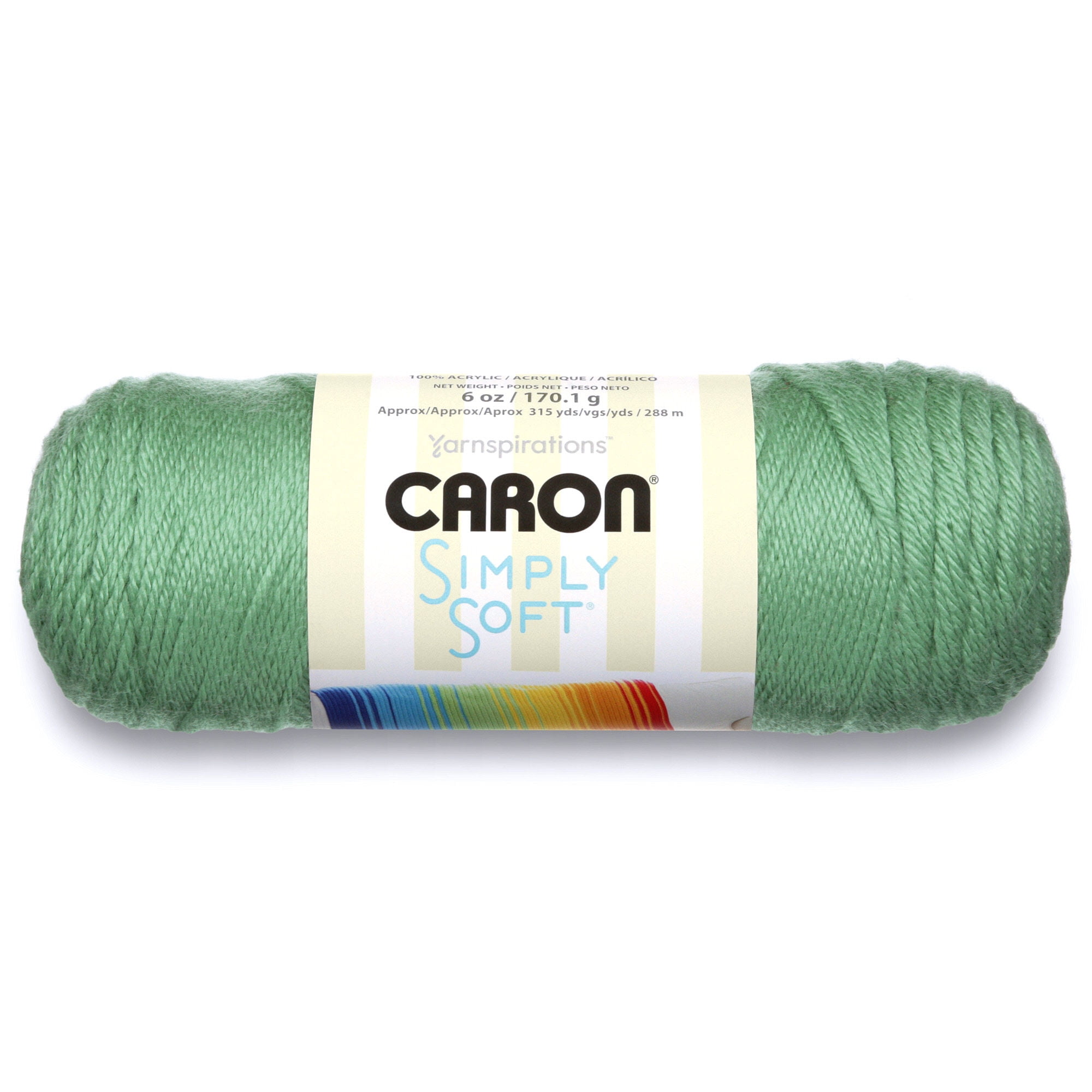 (2 pack) Caron Medium Acrylic Sage Yarn, 315 yd