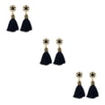 thumbnail image 1 of Pendientes largos de borla Retro Barroco Minnieouse Negro CBP455402, 1 of 6