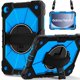 thumbnail image 1 of Funda Resistente a Golpes para Samsung Galaxy Tab A9+, Silicona Anti-caída + Funda Protectora de Capa de PC con Asa Giratoria de 360°, Soporte, Correa para el Hombro, Azul, para Galaxy Tab A9+, 1 of 8