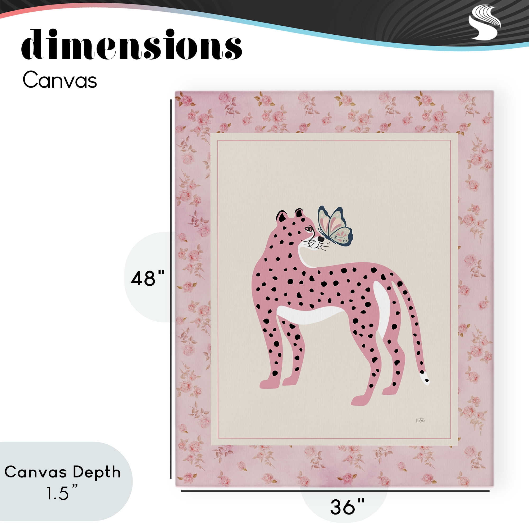 Stupell Industries Cheetah & Butterfly Friendship Canvas Wall Art, design by Natalie Carpentieri