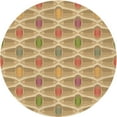 thumbnail image 1 of Ahgly Company Machine Washable Indoor Round Transitional Yellow Orange Area Rugs, 6' Round, 1 of 7