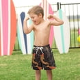 thumbnail image 4 of FORMRS Boys Swim Trunks Quick Dry Mesh Liner Boardshorts Sizes XS-XL, Black Fish Pattern, 4 of 7