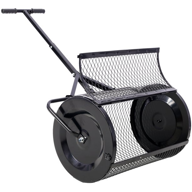 Peat Moss Spreader Spreader Metal Mesh,T shaped Handle