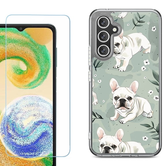 Phone Case for Samsung Galaxy A17 5G, with Screen Protector, by OneToughShield - French Bulldog