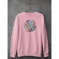 thumbnail image 3 of The World Is Yours Groovy Style Sweatshirt Women -Image by Shutterstock, Female x-Large, 3 of 4