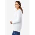 thumbnail image 3 of Woman Within Plus Size Perfect Long-Sleeve V-Neck Tee, 3 of 6