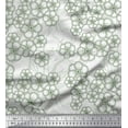 thumbnail image 1 of Soimoi Green polyester Crepe Fabric Artistic Floral Decor Fabric Printed Yard 52 Inch Wide, 1 of 3