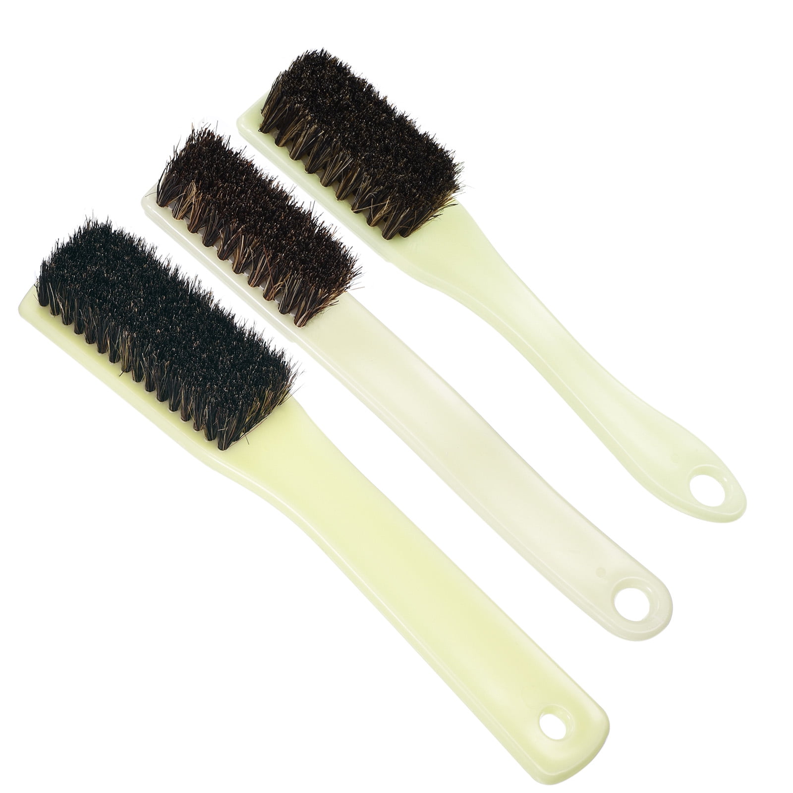 Uxcell Bristle Scrub Detail Corner Dust Gap Cleaning Brush Black White, 1 Set