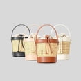thumbnail image 5 of LinYooLi Straw Beach Bag for Women Woven Rattan Bucket Purses and Handbags Straw Crossbody Bag with 2 Shoulder Straps, 5 of 6
