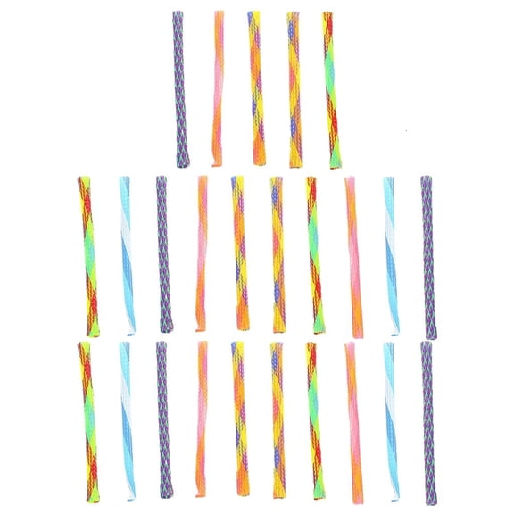 25Pcs Cats Tube Woven Cats Toy Kitten Toy Interactive for Cats Teething Chewing Spring Tube for Cats to Exercise Gift