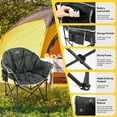 thumbnail image 6 of Lilypelle Oversized Heated Camping Chair,Portable Heated Folding Chairs, Heated Foldable Chair Seat Supports 500 lbs, Heating Chair for Outdoor Sports, Camping, Patio, and Picnics, 6 of 11