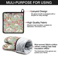 thumbnail image 7 of Basset Hound and Pioneer Flower Kitchen Oven Mitt and Pot Holder Sets 2 Pcs for Baking, Cooking and Grilling, Heat Resistant Up To 392 °F, 7 of 7