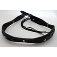 thumbnail image 3 of Women Western Tie Belt Waist Hip Black Faux Leather Turquoise Blue Beads M L XL, 3 of 6