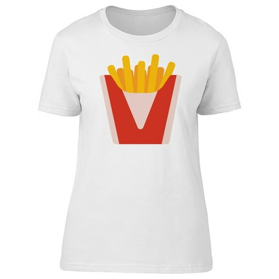 French Fries In Red Paper Box T-Shirt Women -Image by Shutterstock, Female Large