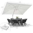 thumbnail image 4 of PURPLE LEAF 10' × 13' Patio Umbrella With Base White Cantilever Umbrella Square Outdoor Offset Umbrella Windproof with 360° Rotation for Garden Deck Pool, White, 4 of 13