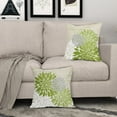 thumbnail image 3 of Lime Green Flower Pillow Covers 18x18 Grey Gray White Dahlia Floral Spring Decorative Throw Pillows Farmhouse Seasonal Decor for Home Sofa Bed Couch Modern Cushion Cases, Set of 2, 3 of 8
