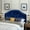 Navy Blue, variant on Queen & Full Sized Headboard With Fascinating Button Diamond Stitch In Contemporary Style, Upholstered Wealth, Nailhead Accents, Assembly Required