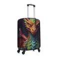 thumbnail image 3 of Daiia Whimsical Dragon Color Cool Luggage Cover, Thickened Washable Travel Luggage Covers, Elastic Unique Baggage Covers for 18-20 inch Luggage-Medium, 3 of 9