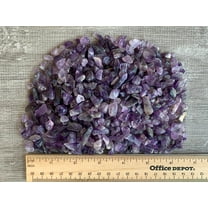 WHOLESALE Natural Semi Tumbled Amethyst Gemstone Chips, Crushed Mini Crystals, Undrilled (Amethyst, 0.25 Pound)