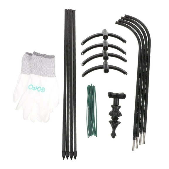 Worgeous Black Pergola Trellis for Climbing Plants, Tall Outdoor Garden Vine Support Structure