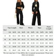 thumbnail image 3 of Women Solid Short Crop Sweatshirt & Pants Suit Simple Casual Loose Tracksuit Set, 3 of 6